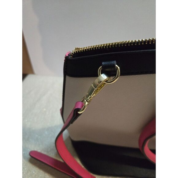 Anne Klein Cream, Pink and Black Double Strap Tote Purse NWOT - Picture 6 of 10